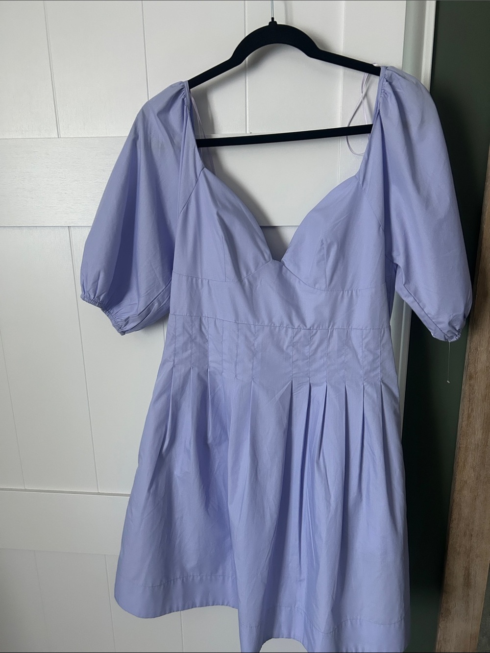 En Saison Light Lavender Puff-Sleeve Women's Dress